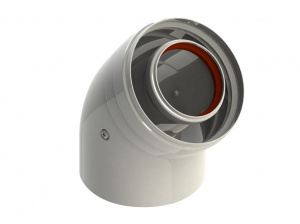 Колено диам. 60/100L MF 45 RTF17.002