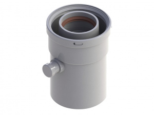 Конденсатоотводчик горизонтальный диам.60/100 ROYAL THERMO RTF08.003