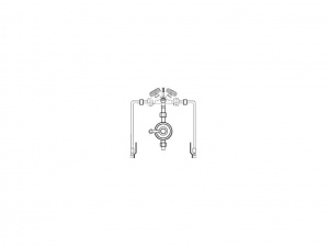 Блок клапанный запорный в комплекте с регулятором, кронштейном и шлангом 50 Мбар - 4 кг/час