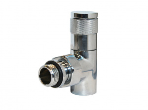 Вентиль ручной регулировки угловой, PIANO (хром), 1/2