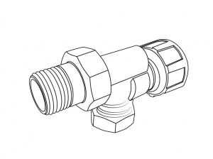 Вентиль термостатический осевой для радиатора 1/2