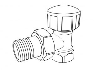 Вентиль термостатический угловой для радиатора 1/2