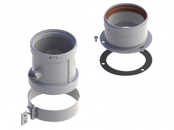 Адаптер разделительный двухблочный диам.80 (Bx) ROYAL THERMO RTF04.004 фото 1