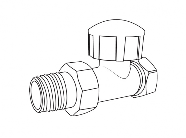 Вентиль термостатический прямой для радиатора 1/2