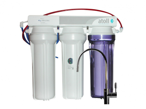 Фильтр А-313Еg, трёхступенчатый под кухонную мойку с краном фото 1