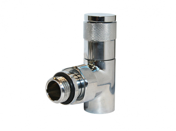 Вентиль ручной регулировки угловой, PIANO (хром), 1/2