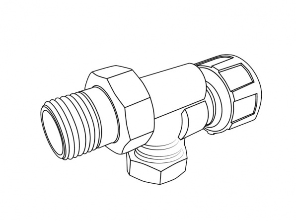 Вентиль термостатический осевой для радиатора 1/2
