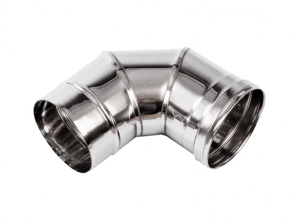 Колено дымохода 90 гр из нержавеющей стали (Диаметр 120 мм) для теплогенераторов Ballu-Biemmedue 02AC421 фото 1