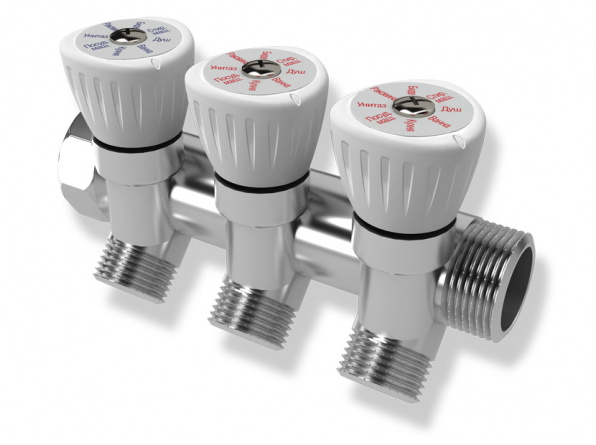 Коллектор с регулировочными вентилями 3/4