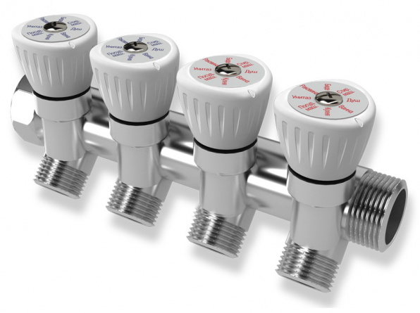 Коллектор с регулировочными вентилями 3/4