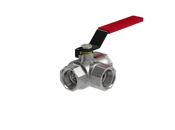 Кран шаровый Royal Thermo Optimal трехходовой тип L 3/4